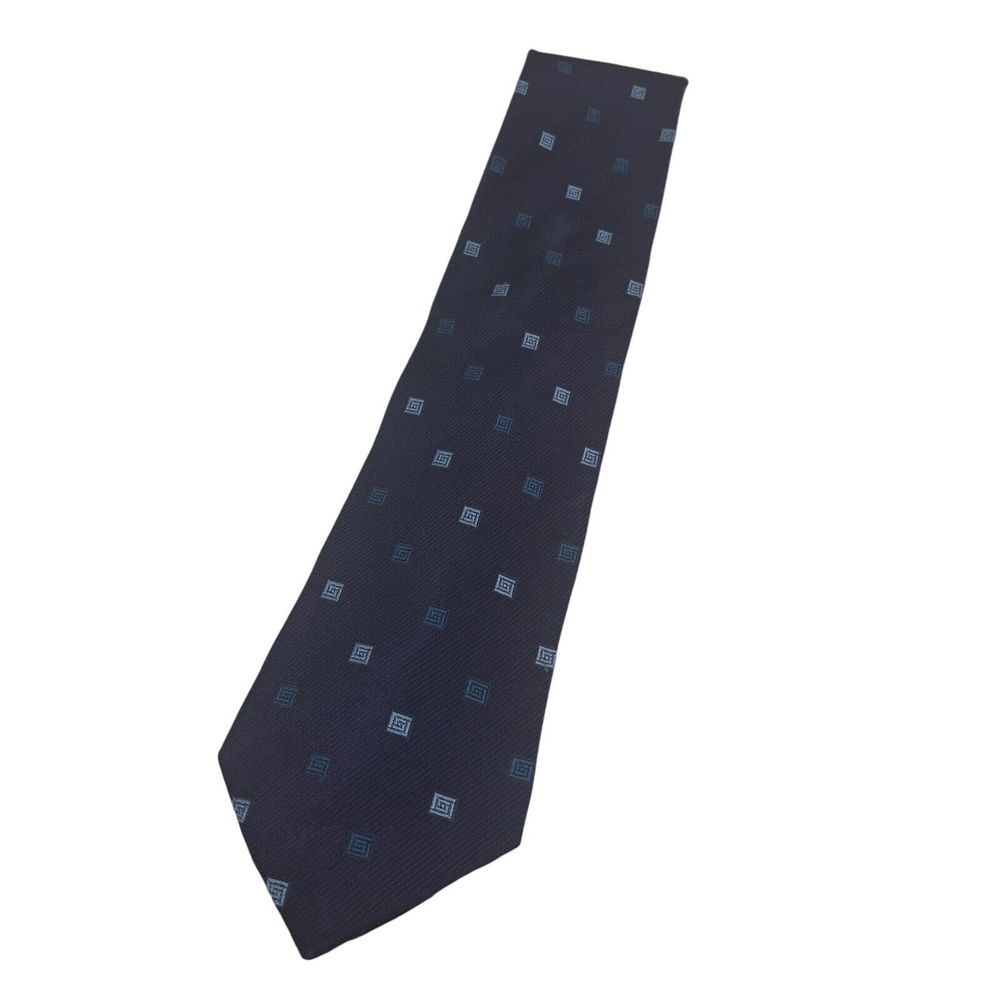 Vintage Tommy Hilfiger‎ Necktie Tie 100% Silk Blue Mens Imported Silk Tie 3.5"